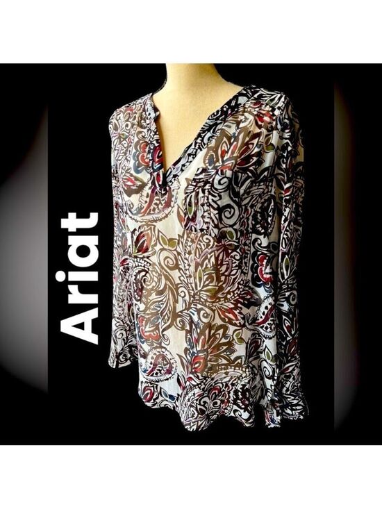 Ariat Tops - Ariat-women’s medium semi sheer hi/low hem tunic. Gorgeous colors. GUC!